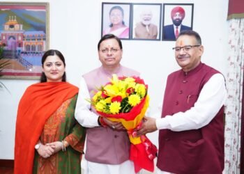 कैबिनेट मंत्री गणेश जोशी ने मुख्यमंत्री धामी को दी दीपावली शुभकामनाएं