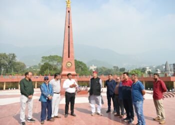 सैनिक कल्याण मंत्री गणेश जोशी ने किया सैन्यधाम निर्माण कार्यों का निरीक्षण