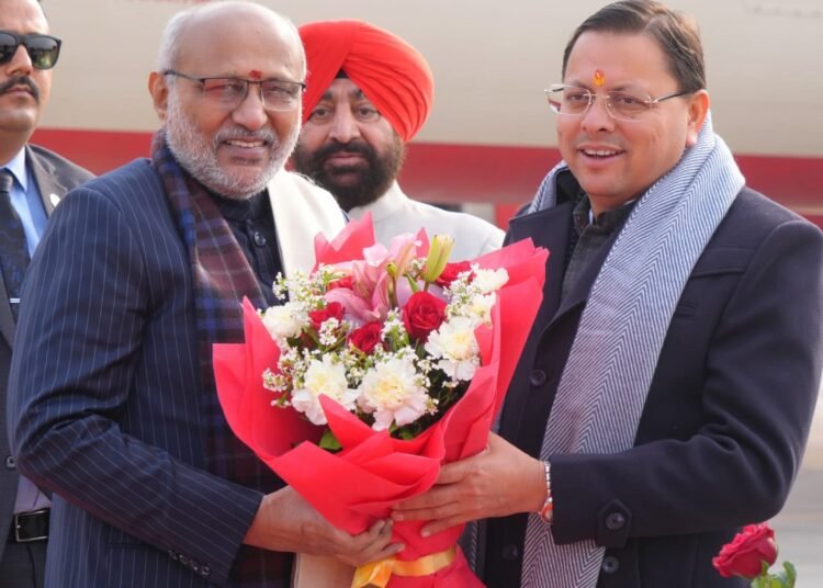 उपराष्ट्रपति सी.पी. राधाकृष्णन पहुंचे देहरादून: जौलीग्रांट एयरपोर्ट पर CM धामी और राज्यपाल ने किया भव्य स्वागत