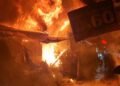 Massive fire