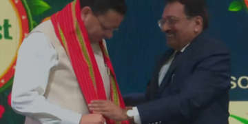 दिल्ली में आयोजित नॉर्थ ईस्ट स्टूडेंट फेस्टिवल में पहुंचे मुख्यमंत्री पुष्कर सिंह धामी।
